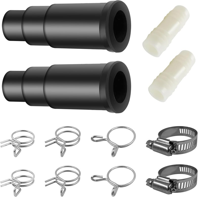 Iffitya 2 Set Dishwasher Connector Kit - Dishwasher Drain Hose Adapter with Inlet Connector, Hose Clamp, and Spring Clamps - Dishwasher Drain Connector Compatible with InSinkErator Garbage Disposals DWC-00 - Image 1